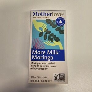 NEW Motherlove More Milk Moringa 60 Liquid Capsules for Breastfeeding Sealed